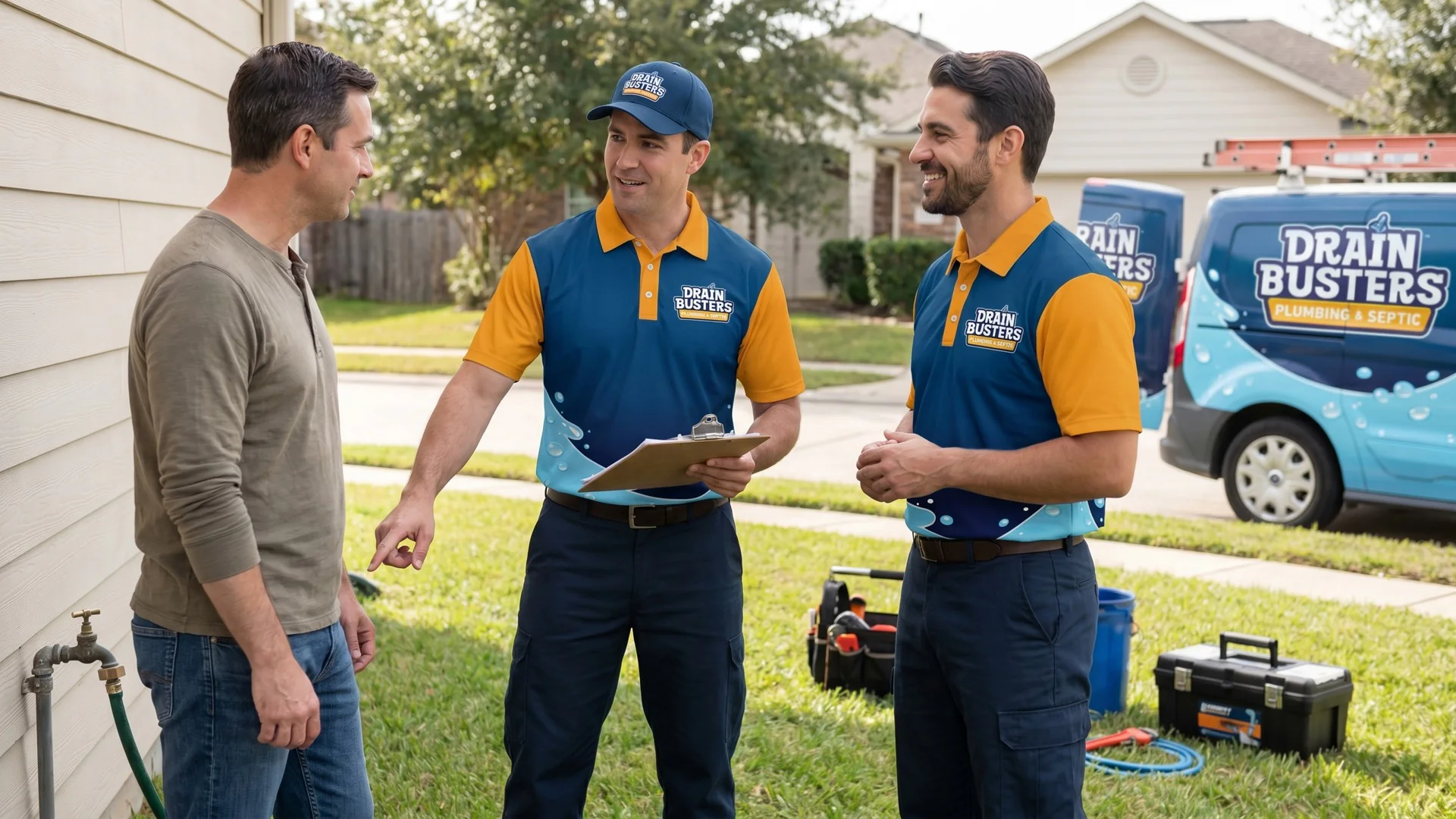 Drain Busters plumbing crew serving Mobile AL homes.