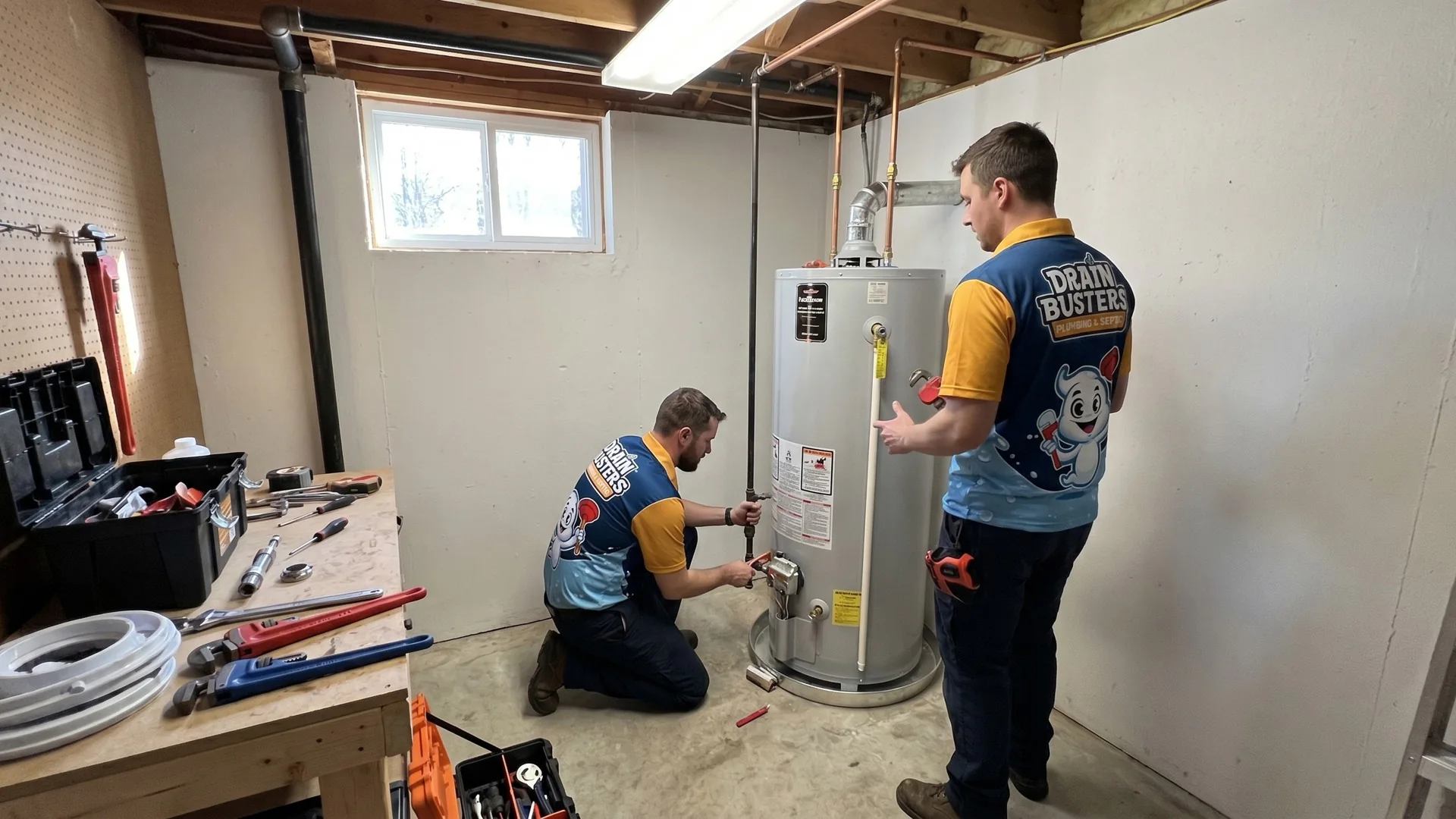 Drain Busters water heater installation service for tanked and tankless water heater decisions.